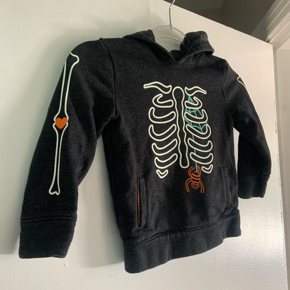 Cat & Jack Skeleton Hoodie - Black and Orange